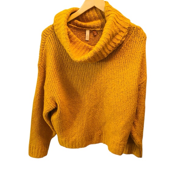 Anthropologie Pilcro Cowl Neck Sweater In Golden Rod - Picture 4 of 8